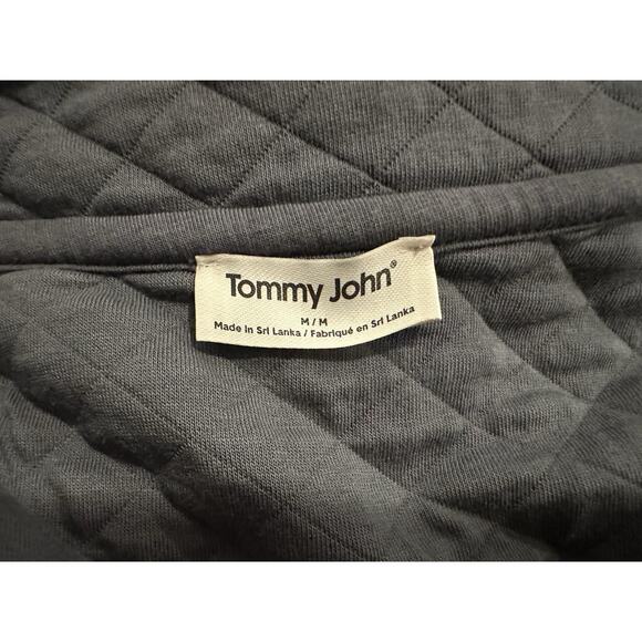 Tommy John Quilted Quarter Zip Turbulence Gray Medium M - Picture 5 of 7